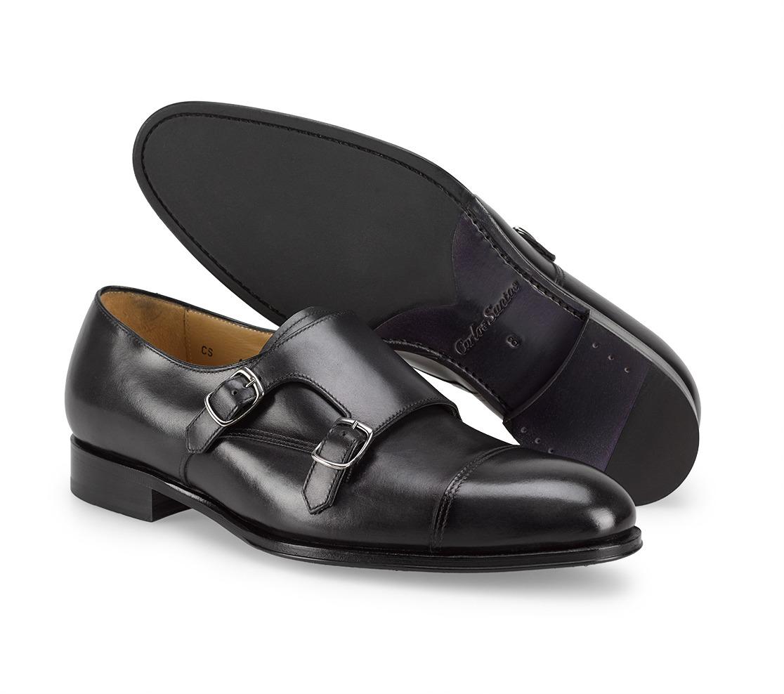 Chaussures Double Buckle - Landon Anilina Caye Noir