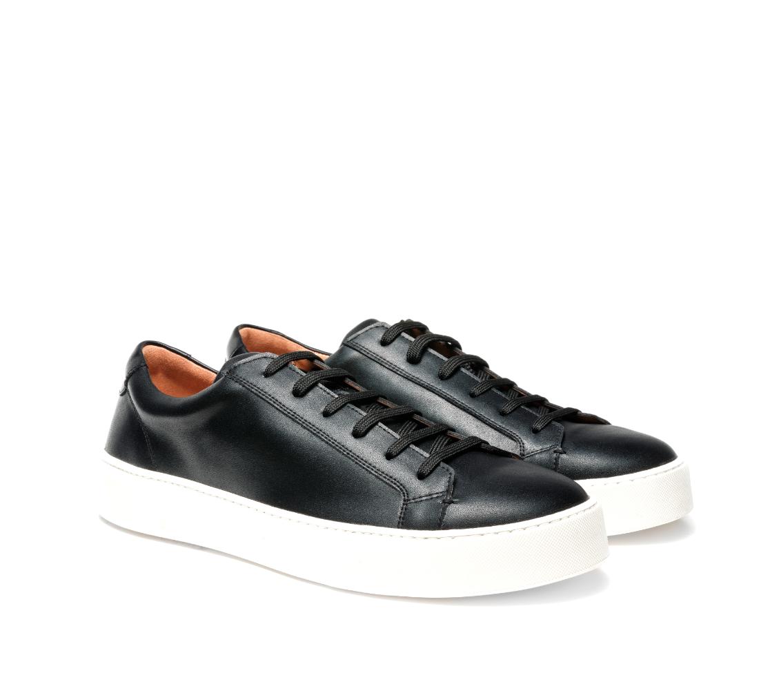 Leather Sneakers - Len Mix Black Leather Sneakers - Len Mix Black